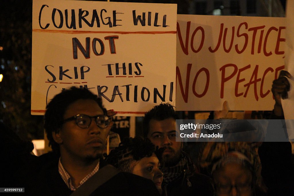 Protests at second night after Ferguson Grand Jury decision in Washington