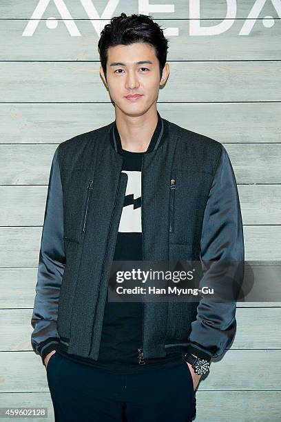 South Korean actor Lee Ki-Woo attends the launch event for AVEDA "Botanical Kinetics" at the Shilla Hotel on November 26, 2014 in Seoul, South Korea.