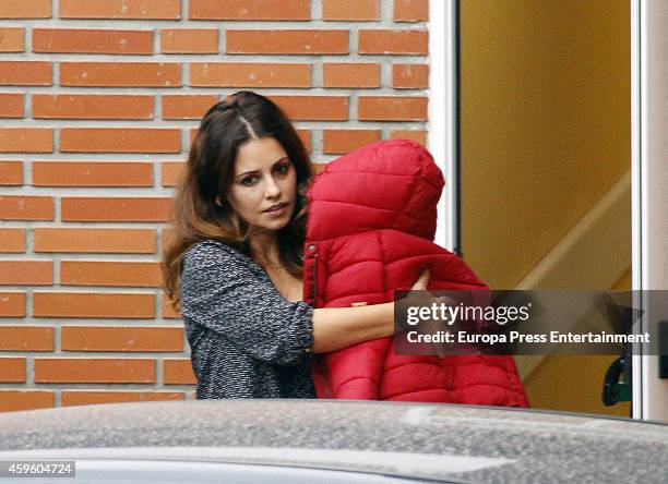 Monica Cruz and her daughter Antonella Cruz are seen on November 25, 2014 in Madrid, Spain.