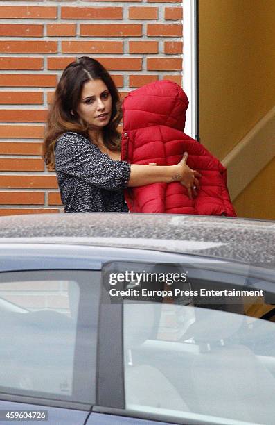 Monica Cruz and her daughter Antonella Cruz are seen on November 25, 2014 in Madrid, Spain.