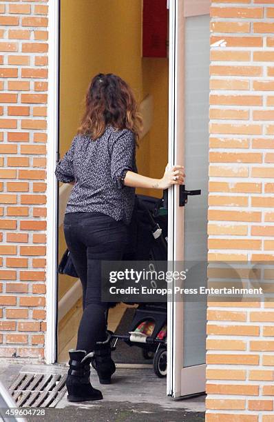 Monica Cruz and her daughter Antonella Cruz are seen on November 25, 2014 in Madrid, Spain.