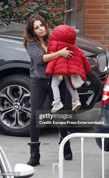 Monica Cruz and her daughter Antonella Cruz are seen on November 25, 2014 in Madrid, Spain.