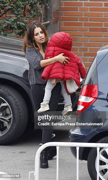 Monica Cruz and her daughter Antonella Cruz are seen on November 25, 2014 in Madrid, Spain.