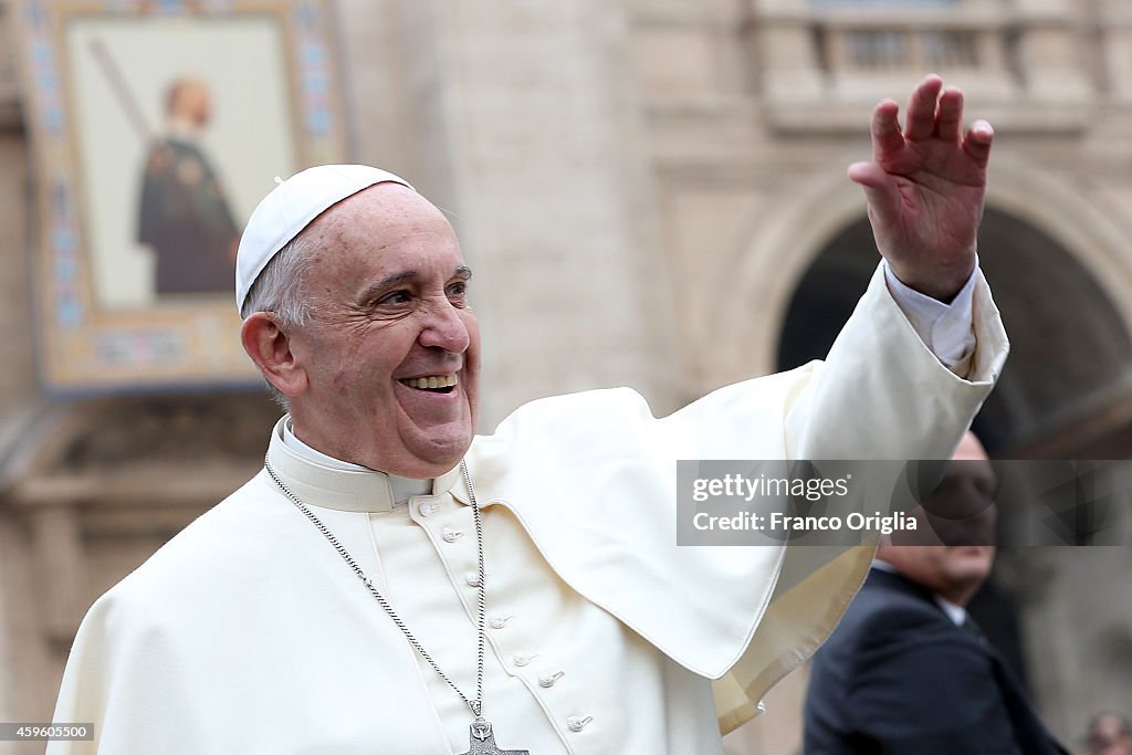 Pope Francis Attends His Weekly Audience In St Peter's Square