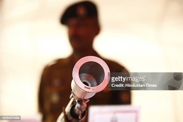 Arms display during the BSFs Golden Jubilee Celebrations on November 2014 in New Delhi, India. The Border Security Force was raised following the...