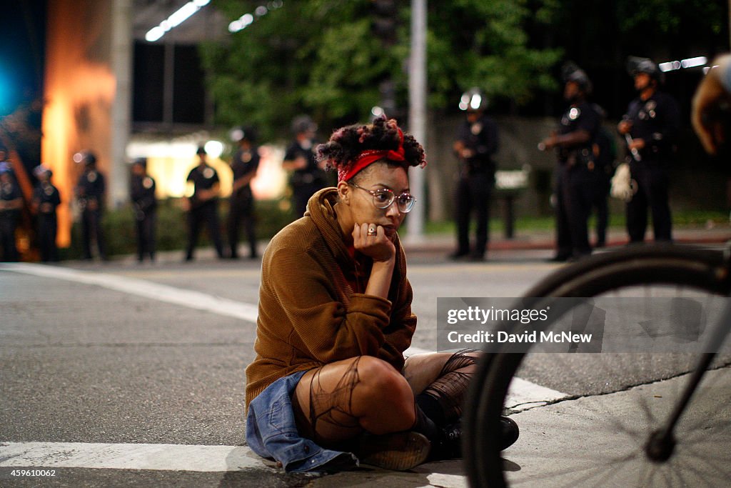 Protesters In LA React To Grand Jury Decision In Ferguson Case