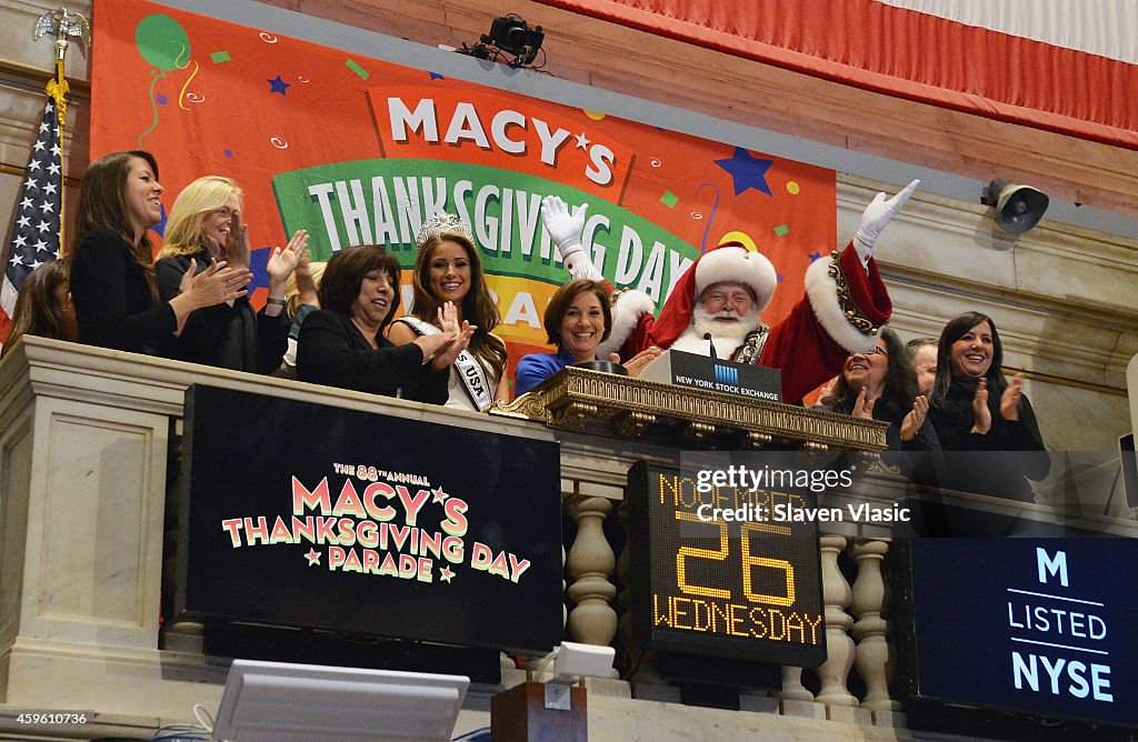 Macy's Celebrates 88th Annual Thanksgiving Day Parade At The NYSE Opening Bell