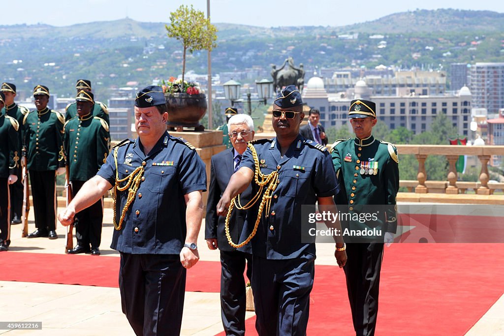 Palestinian President Mahmoud Abbas in South Africa