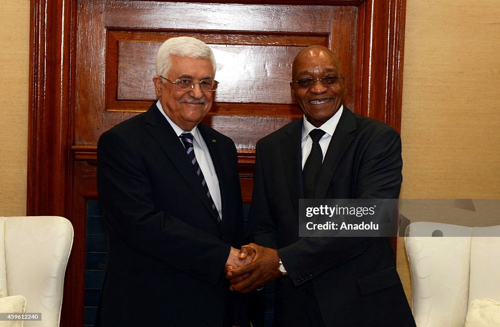 Palestinian President Mahmoud Abbas in South Africa