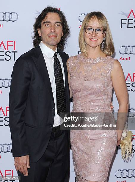 Carlo Ponti, Jr. And wife Andrea Meszaros Ponti arrive at the AFI FEST 2014 Presented By Audi - A Special Tribute To Sophia Loren at Dolby Theatre on...