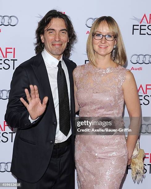 Carlo Ponti, Jr. And wife Andrea Meszaros Ponti arrive at the AFI FEST 2014 Presented By Audi - A Special Tribute To Sophia Loren at Dolby Theatre on...