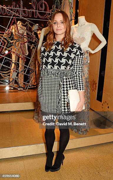 Stella McCartney attends the Stella McCartney Christmas Lights Switch On at the Stella McCartney Bruton Street Store on November 26, 2014 in London,...