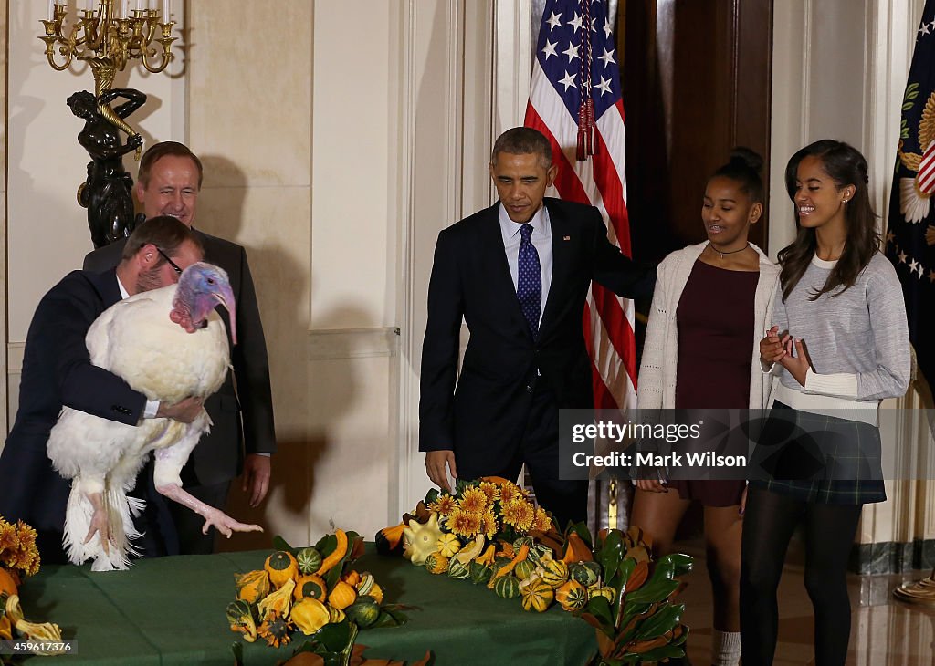 President Obama Pardons National Thanksgiving Turkey At Annual Ceremony