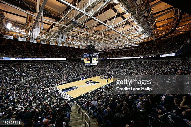 General view of the Breslin Center during the game between the New Orleans Privateers and the Michigan State Spartans on December 28, 2013 in East...