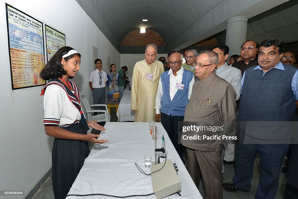 The President of India, Shri Pranab Mukherjee, going around...