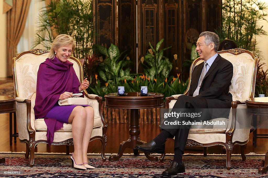 Princess Astrid Of Belgium Visits Prime Minister Lee Hsien Loong