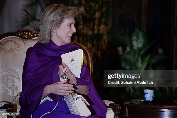 Princess Astrid Of Belgium calls on Prime Minister of Singapore, Lee Hsien Loong at the Istana on November 27, 2014 in Singapore. Princess Astrid Of...