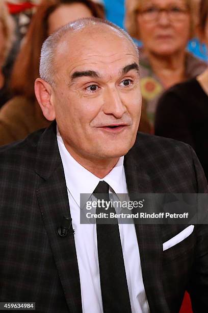 General Director of Universal Music France, Pascal Negre attends the 'Vivement Dimanche' French TV Show at Pavillon Gabriel on November 26, 2014 in...