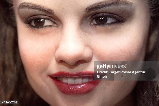 New wax figure of Selena Gomez is photographed during the Madame Tussauds Selena Gomez Wax Figure Unveiling unveiled at Madame Tussauds on November...