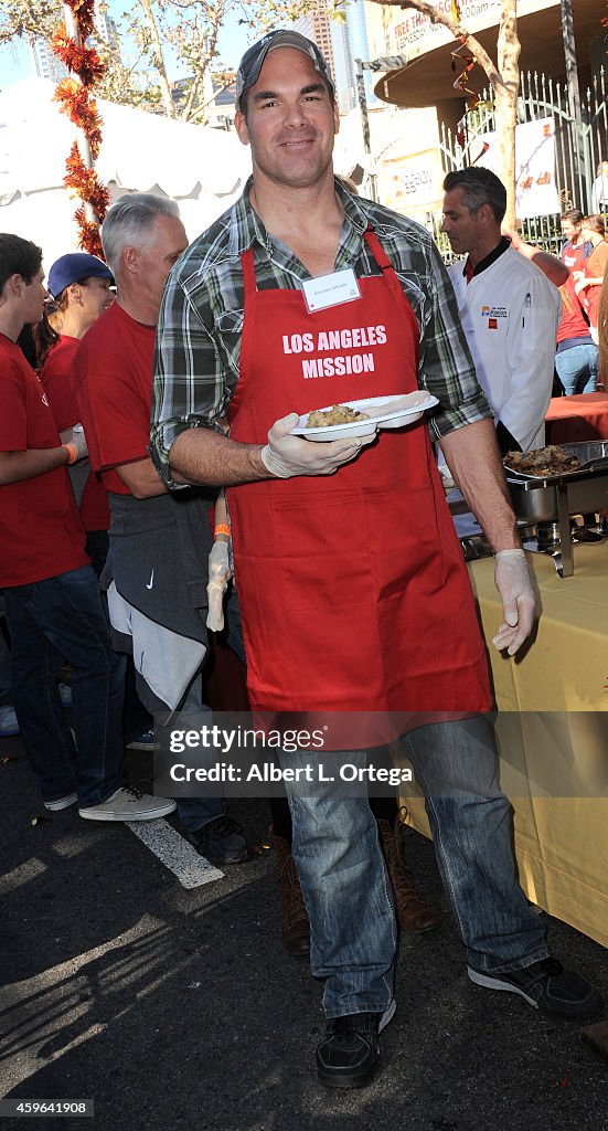 Los Angeles Mission And Anne Douglas Center's Thanksgiving Meal For The Homeless