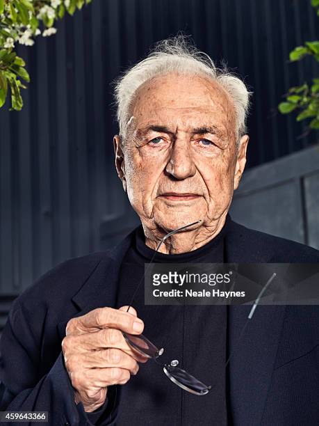Architect Frank Gehry is photographed for ES magazine at Battersea Power station where a housing scheme he has designed will be built alongside one...