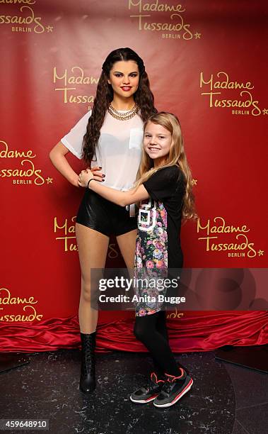 Faye Montana attends the unveiling of the Selena Gomez wax figure at Madame Tussauds on November 27, 2014 in Berlin, Germany.