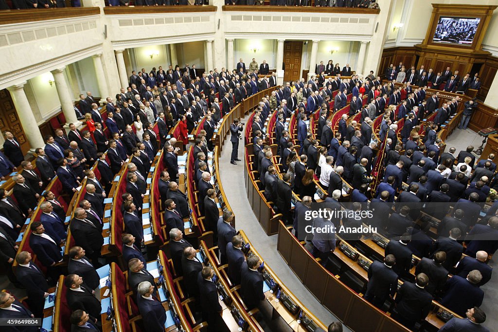 First Session of the Ukrainian Parliament in Kiev