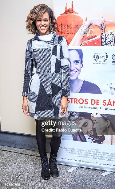 Actress Godeliv Van Den Brandt poses during a photocall to present 'Rastos de Sandalo' at Golem cinema on November 27, 2014 in Madrid, Spain.