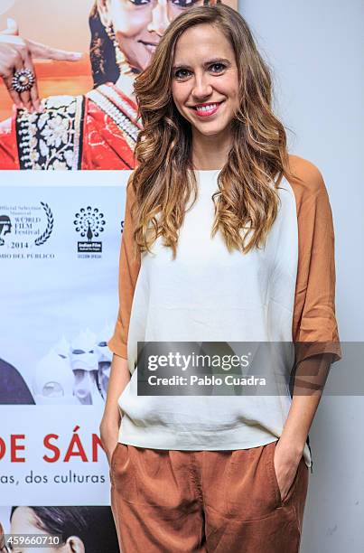 Actress Aina Clotet poses during a photocall to present 'Rastos de Sandalo' at Golem cinema on November 27, 2014 in Madrid, Spain.