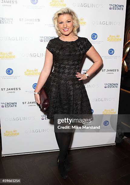 Natalie Coyle attends the after party for the Fayre of St James Christmas Concert on November 27, 2014 in London, England.