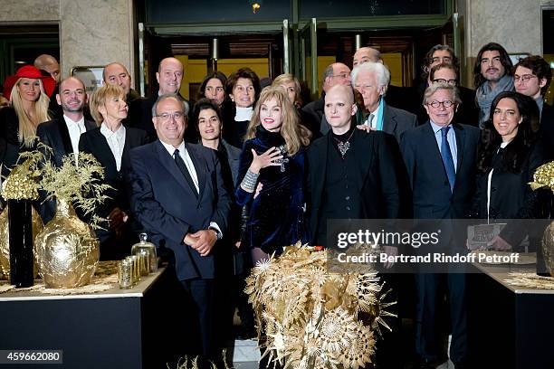 Marie-Christiane Marek, Professor David Khayat, actress Arielle Dombasle, Artist Ali Mahdavi, President of "Comite Montaigne" Jean-Claude Cathalan,...