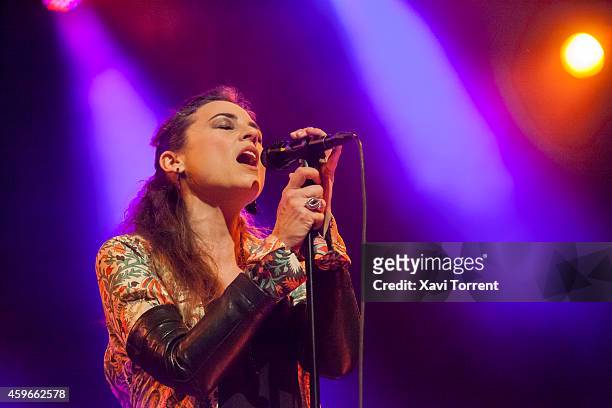 Leonor Watling of Marlango performs in concert at Sala Barts on November 27, 2014 in Barcelona, Spain.