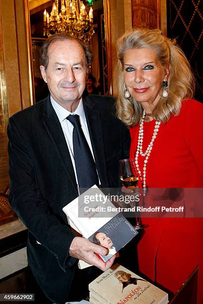 Academician Jean-Marie Rouart and Baroness Ameil attend the 37th Writers Cocktail, organized by Circle Maxim's Business Club in Fairs Fouquet's, on...