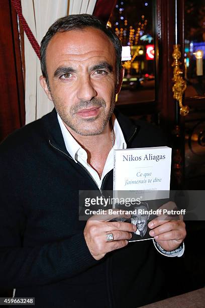 Host Nikos Aliagas attends the 37th Writers Cocktail, organized by Circle Maxim's Business Club in Fairs Fouquet's, on November 27, 2014 in Paris,...