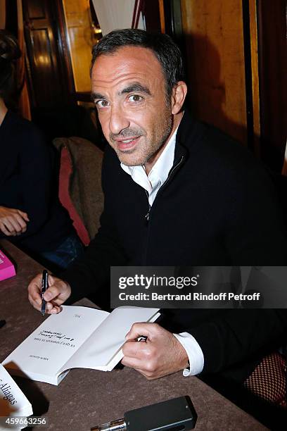 Host Nikos Aliagas attends the 37th Writers Cocktail, organized by Circle Maxim's Business Club in Fairs Fouquet's, on November 27, 2014 in Paris,...