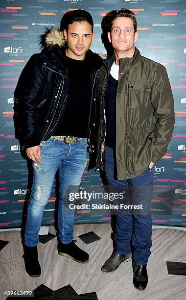 Ryan Thomas and Philip Olivier arrive at the launch of the Aloft Liverpool hotel, which has transformed the iconic Royal Insurance Building in...