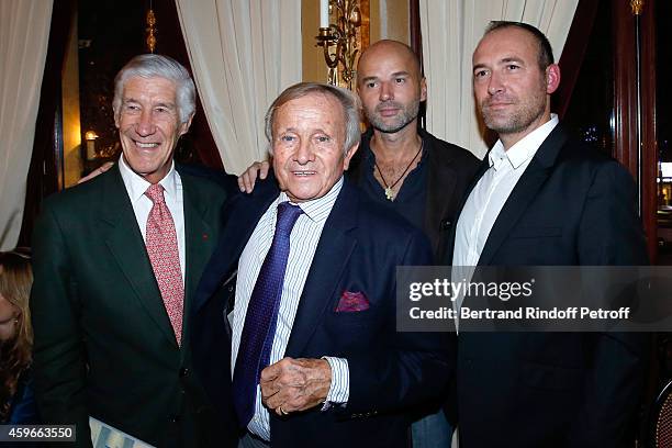 Jean de Rosnay, Prince Jean Poniatowski, Guest and Olivier Bonnefon attend the 37th Writers Cocktail, organized by Circle Maxim's Business Club in...