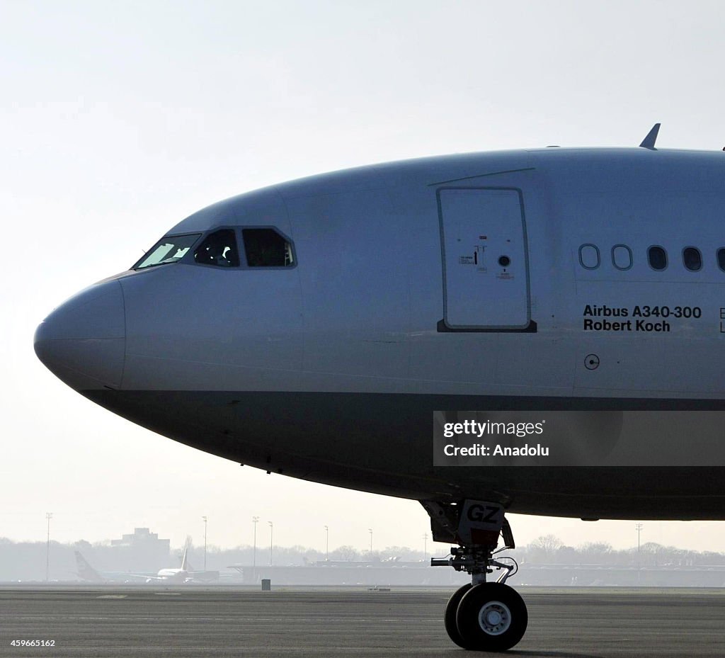 The Airbus A340-300 plane called Robert Koch to evacuate Ebola patients