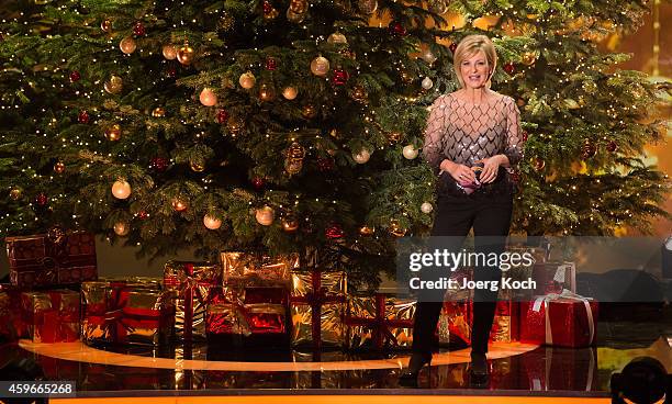 Carmen Nebel attends the taping of the TV show 'Heiligabend mit Carmen Nebel' on November 27, 2014 in Munich, Germany.