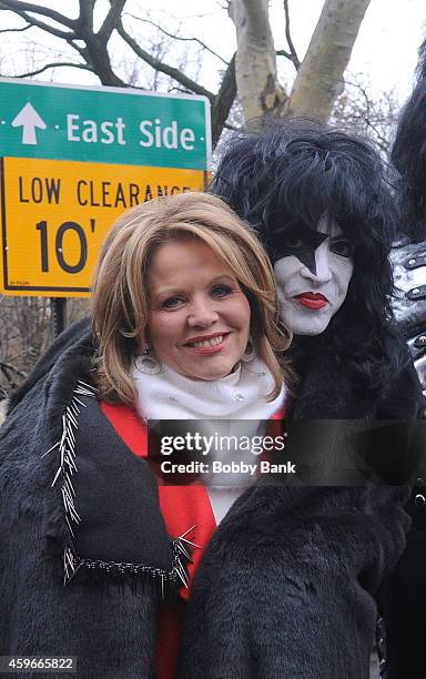 Paul Stanley and Renee Fleming attends the 88th Annual Macys Thanksgiving Day Parade at on November 27, 2014 in New York, New York.