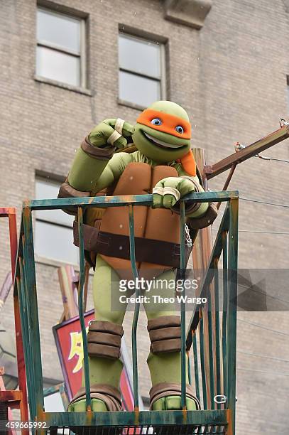 Teenage Mutant Ninja Turtles during the 88th Annual Macy's Thanksgiving Day Parade on November 27, 2014 in New York City.