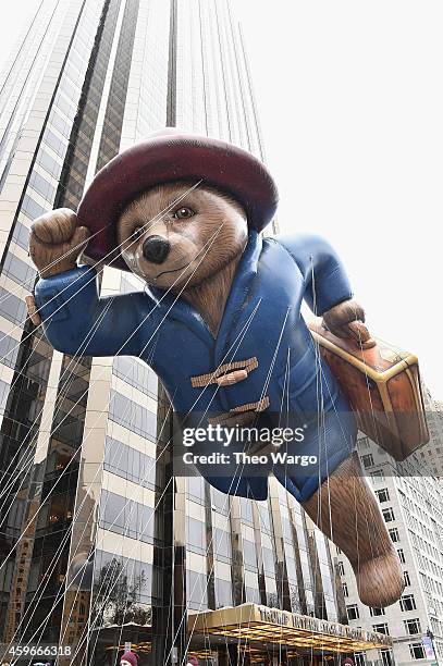 Paddington Bear balloon during the 88th Annual Macy's Thanksgiving Day Parade on November 27, 2014 in New York City.