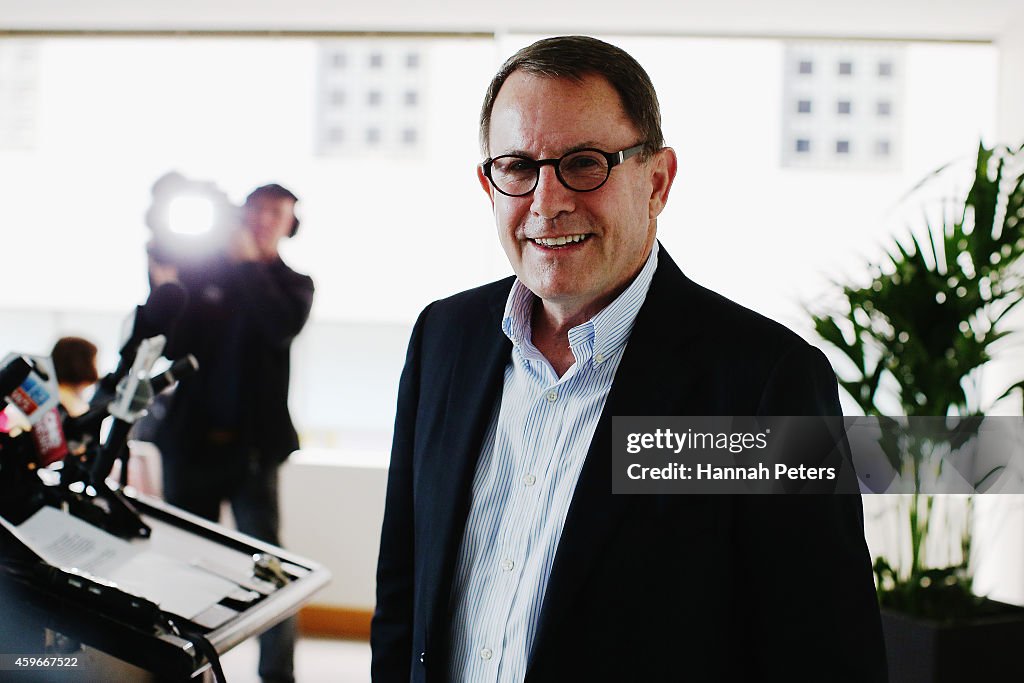 New Zealand Politician John Banks Press Conference