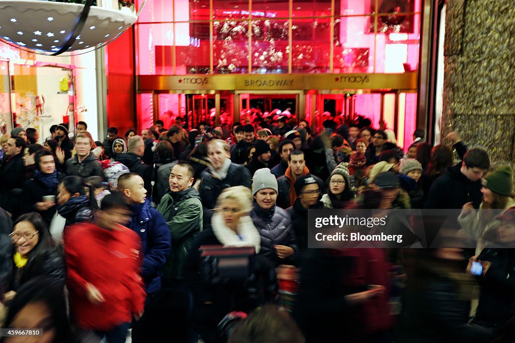 Shoppers Inside Macy's Inc. And Toys R Us Inc. Stores Ahead Of Black Friday Sales