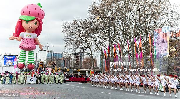 Strawberry Shortcake balloon during the 95th Annual 6abc Dunkin' Donuts Thanksgiving Day Parade on November 27, 2014 in Philadelphia, Pennsylvania.