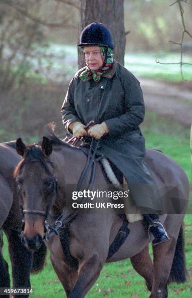 Elizabeth Ii Rider Queen Elizabeth II riding at Sandringham, in Norfolk, wearing a... News ...