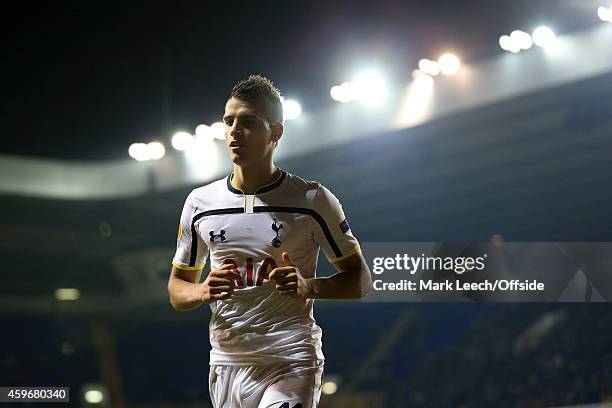 Erik Lamela of Tottenham Hotspur during the UEFA Europa League match between Tottenham Hotspur FC and FK Partizan on November 27, 2014 in London,...