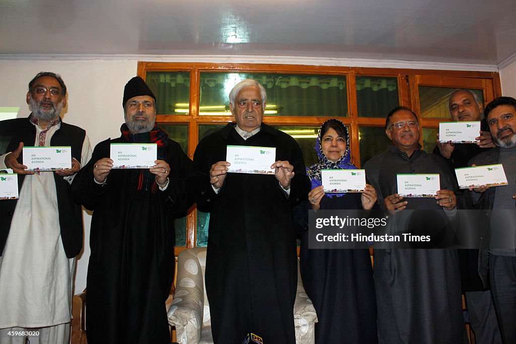 PDP Release Manifesto For Jammu And Kashmir Elections