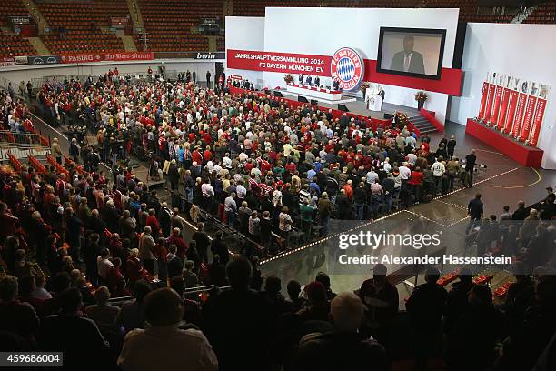 General view during the FC Bayern Muenchen annual general meeting at Audi Dome on November 28, 2014 in Munich, Germany.