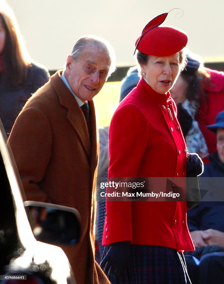 Royal Family Attend Church Service At Sandringham